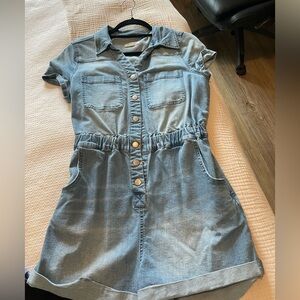 Denim Short Sleeve Romper